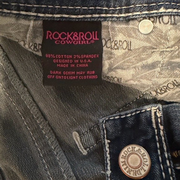 Rock & Roll Cowgirl Dark Blue Jeans - Picture 6 of 7